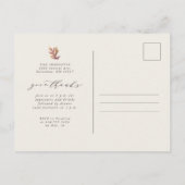 Herfst laat elegante Thanksgiving achter Uitnodiging Briefkaart (Achterkant)