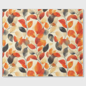 Herfst laat elegantie naadloos patroon achter cadeaupapier (Vlak)