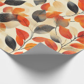 Herfst laat elegantie naadloos patroon achter cadeaupapier (Hoek)