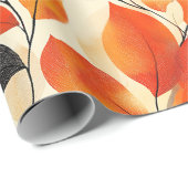 Herfst laat elegantie naadloos patroon achter cadeaupapier (Rol Hoek)