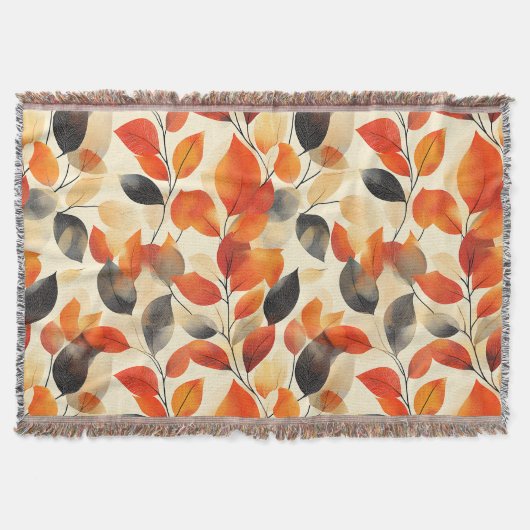 Herfst laat elegantie naadloos patroon achter deken (Voorkant)