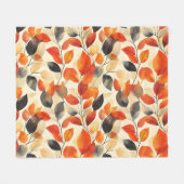 Herfst laat elegantie naadloos patroon achter fleece deken (Voorkant (Horizontaal))