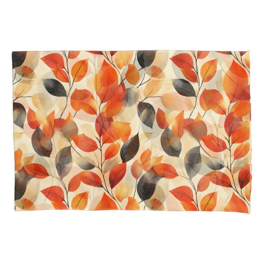 Herfst laat elegantie naadloos patroon achter kussensloop (Voorkant)