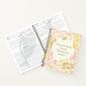 Herfst laat familienaam Thanksgiving Recipe Notitieboek (Binnen)