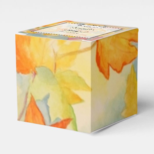 herfst laat gay bruiloft gunst box bedankdoosjes (Voorkant Zijde)