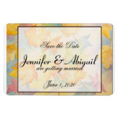 Herfst laat gay bruiloft opslaan van de datum magneet (Horizontaal)