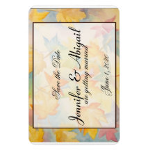 Herfst laat gay bruiloft opslaan van de datum