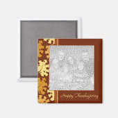 Herfst laat gelukkig Thankgiving foto magneet (Voorkant / Achterkant)