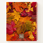 Herfst laat gepersonaliseerde spiraal notitieboek (Achterkant)