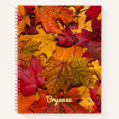 Herfst laat gepersonaliseerde spiraal notitieboek (Voorkant)