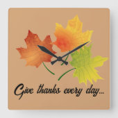 Herfst laat gepersonaliseerde wandklok (Voorkant)