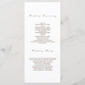 Herfst laat glitter bruiloft programma's (Achterkant)