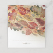 Herfst laat glitter wit elegant plaatskaartje (Buitenkant ongevouwen)