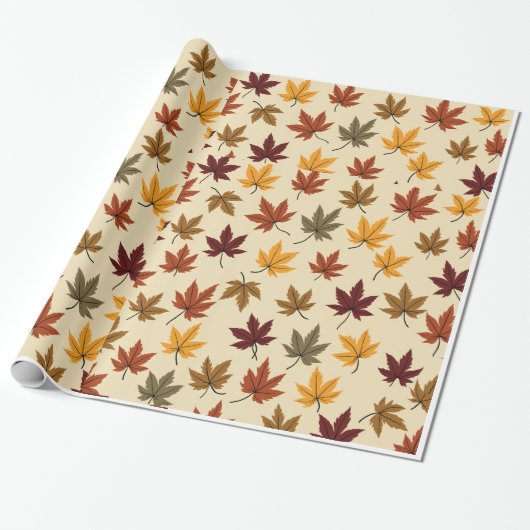 herfst laat Glossy Wrapping Paper Cadeaupapier (Uitgerold)
