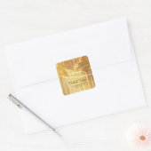 Herfst laat Golden Autumn rustieke Bossen Favor Vierkante Sticker (Envelop)