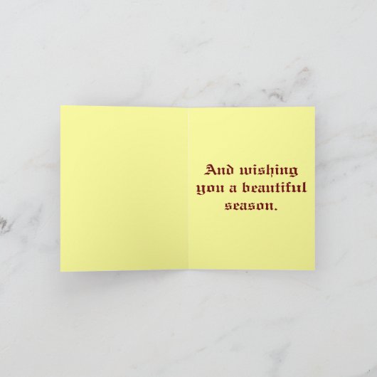 Herfst laat groet kaart (Binnen)