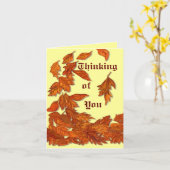 Herfst laat groet kaart (Gele Bloem)