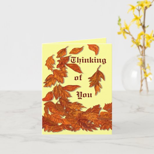 Herfst laat groet kaart (Gele Bloem)