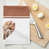 Herfst laat hartvormig theedoek (Quarter Fold)