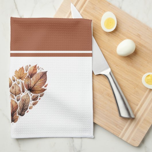 Herfst laat hartvormig theedoek (Quarter Fold)