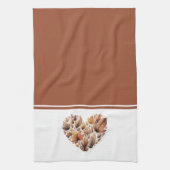 Herfst laat hartvormig theedoek (Verticaal)