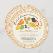 Herfst laat herfst Bridal Shower-uitnodigingen ach Kaart (Voorkant / Achterkant)