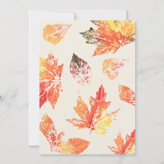 Herfst laat Herfst in Liefde Baby genderneutraal Kaart (Achterkant)