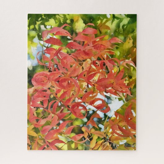 Herfst laat Herfst Kleuren Tree Art Puzzel (Verticaal)