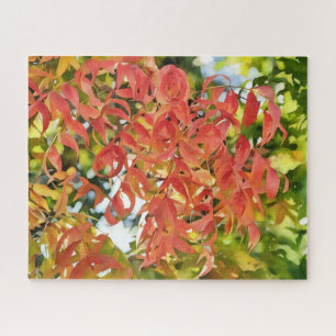 Herfst laat Herfst Kleuren Tree Art Puzzel