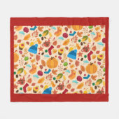 herfst laat Herfst objecten patroon gezellig weer Fleece Deken (Voorkant (Horizontaal))