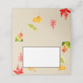 Herfst laat herfsttentvoedselkaarten achter plaatskaartje (Buitenkant ongevouwen)