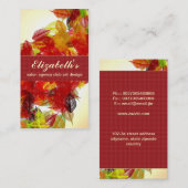 Herfst laat kleurrijke herfsttuin achter visitekaartje (Voorkant / Achterkant)