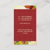 Herfst laat kleurrijke herfsttuin achter visitekaartje (Achterkant)