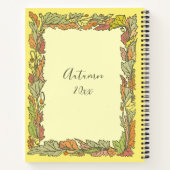  herfst laat kunstjournaal met Jouw naam over Notitieboek (Achterkant)