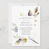 Herfst laat moderne Christelijke bijbel bruiloft Kaart (Voorkant)