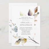 Herfst laat moderne Christelijke bijbel bruiloft Kaart (Voorkant / Achterkant)