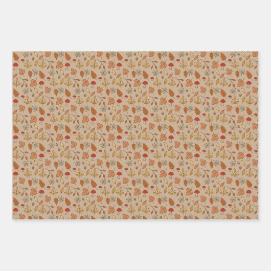 Herfst laat multi kleur inpakpapier vel (Voorkant)