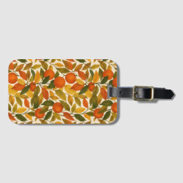 herfst laat Oranje boom achter Bagagelabel