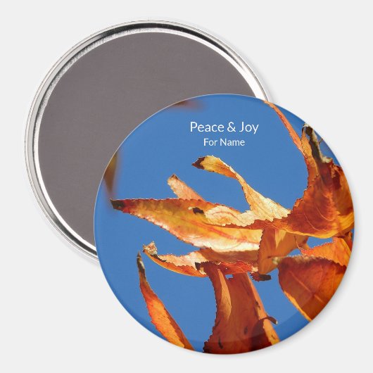 Herfst laat ronde magneet achter (Voorkant / Achterkant)