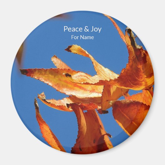 Herfst laat ronde magneet achter (Voorkant)