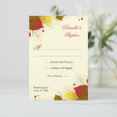 Herfst laat RSVP-reactiekaart achter RSVP Kaartje (Staand voorkant)