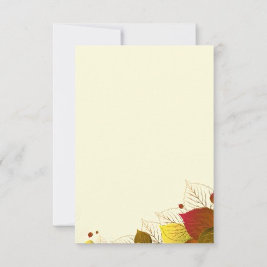 Herfst laat RSVP-reactiekaart achter RSVP Kaartje (Achterkant)