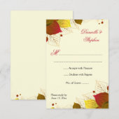 Herfst laat RSVP-reactiekaart achter RSVP Kaartje (Voorkant / Achterkant)