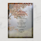Herfst laat rustieke bruiloft menu (Voorkant)