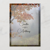 Herfst laat rustieke bruiloft menu (Achterkant)