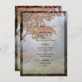 Herfst laat rustieke bruiloft menu (Voorkant / Achterkant)