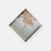 Herfst laat rustieke bruiloft servetten (Hoek)