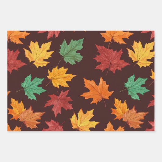 Herfst laat rustieke Herfst achter Inpakpapier Vel (Voorkant 2)