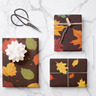 Herfst laat rustieke Herfst achter Inpakpapier Vel