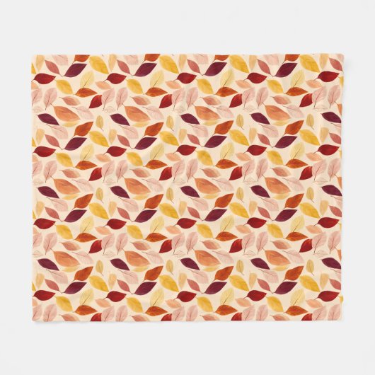 Herfst laat rustieke herfst gebladerte ontwerp fleece deken (Voorkant (Horizontaal))